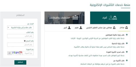 طلب الخدمات الإلكترونية على الرقم المقدم من وزارة الخارجية