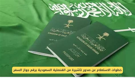 طلب تأشيرة في القنصلية السعودية برقم جواز السفر - الصفحة المرجعية