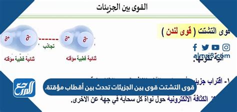 قوى التشتت هي قوى بين الجزيئات تحدث بين الأقطاب الكهربائية المؤقتة - موقع الملف
