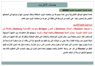 لنقل الرسائل عبر الشبكات، يتم تقسيمها إلى - موقع القلعة