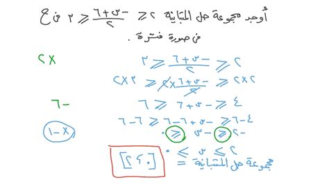ما هي مجموعة حل المتباينة n-3 ⩽12 - البيئة التعليمية