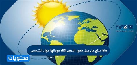 ماذا ينتج عن ميل محور الأرض وهو يدور حول الشمس - سؤال الطالب