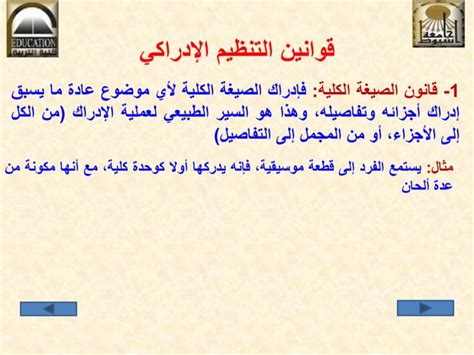 مبادئ التنظيم الإدراكي - العربية نت