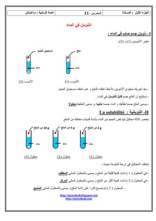 محلول الاهتزاز - محلول للذوبان
