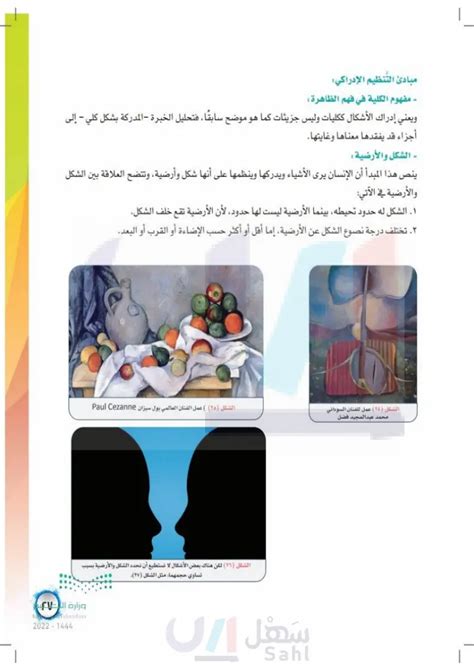 من المبادئ والقوانين التي تسهل عملية الإدراك البصري