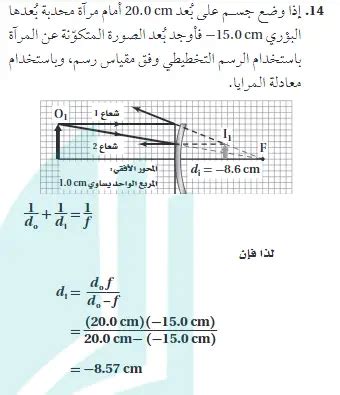 وضع جسم على بعد 20 سم أمام عدسة متقاربة. إذا تم إنشاء صورة حقيقية على مسافة 15 سم، فإن البعد البؤري للعدسة هو نفسه