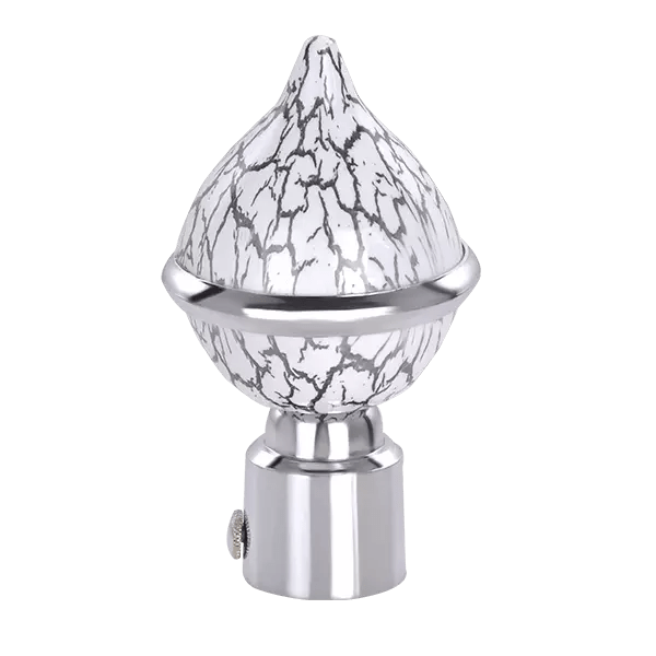 In other words, marble ball design with nickel finish will decorate. Black and White Drapery Rod Finials | New Design Curtain ...