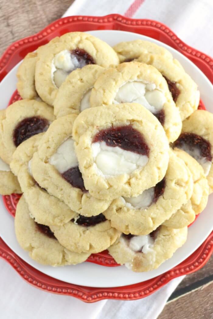 Press liquid through a fine mesh sieve over a small saucepan. Raspberry Cheesecake Cookies Mama Loves Food