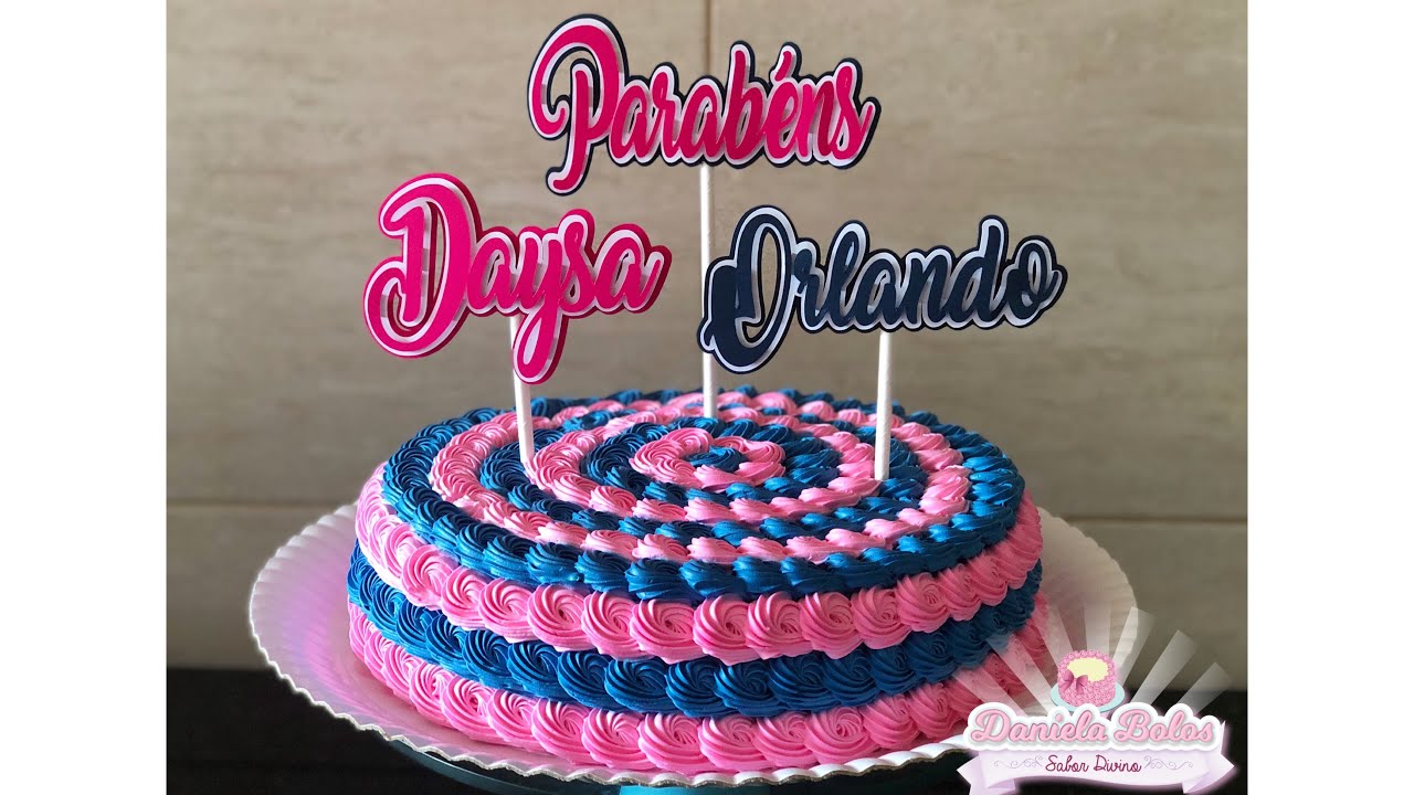 CONFEITANDO BOLO PARA MENINA E MENINO DOIS EM UM