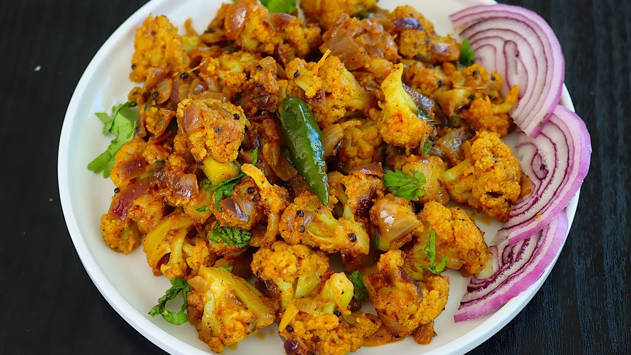 Cauliflower Masala Fry Recipe Gobi Masala Gomathi Kitchen Gomathi
