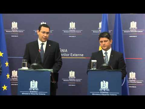 ConferinÈa De PresÄ SusÈinutÄ De Prim Ministrul Victor Ponta Èi Ministrul Afacerilor Externe Titus CorlÄÈean Ministry Of Foreign Affairs