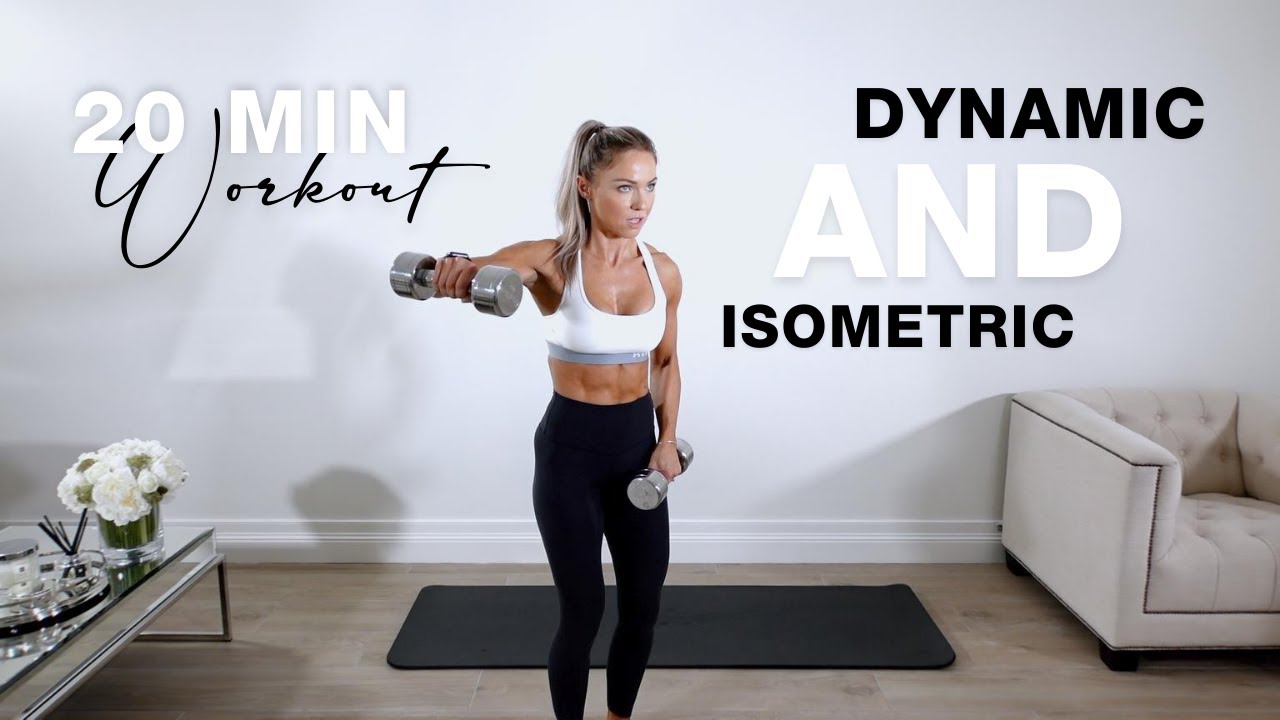 DUMBBELL DYNAMIC and ISOMETRIC Workout 20 Min Upper Body Caroline