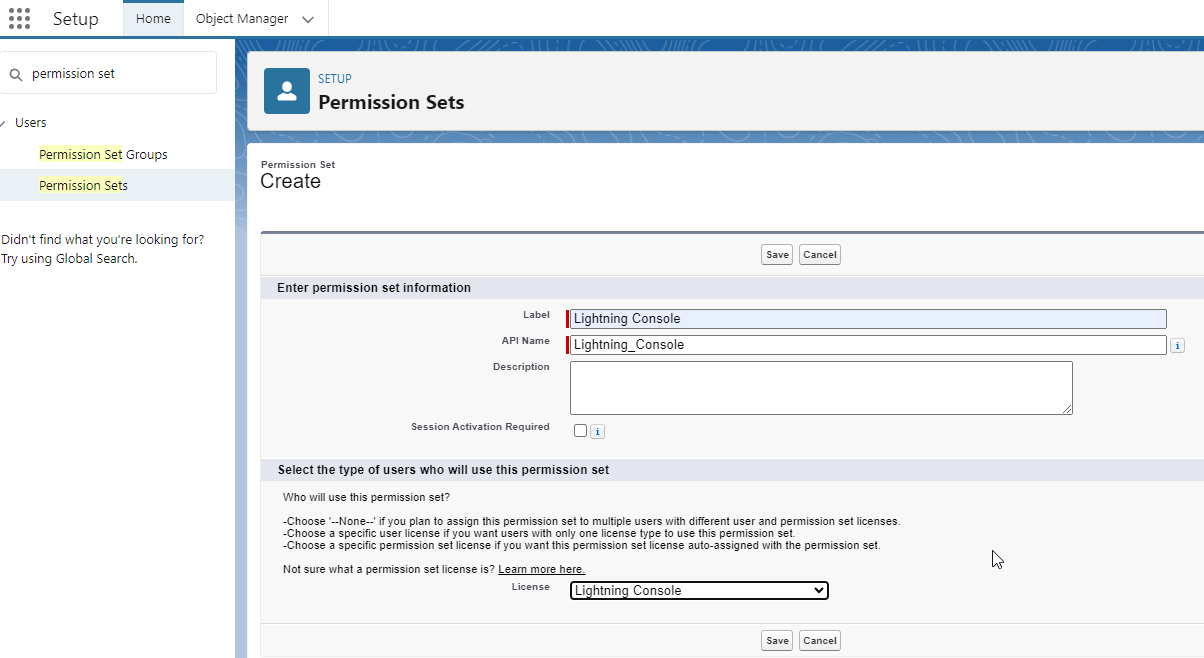 Create and Assign Lightning Console Permission Sets Lightning Platform