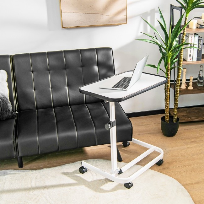 Buy Adjustable Overbed Bedside Table with Universal Wheels Online