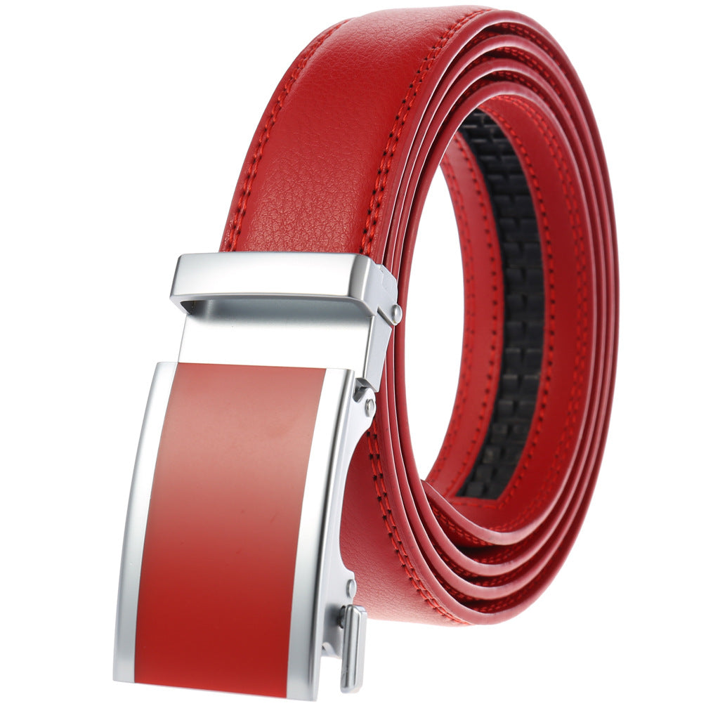 100 Genuine Leather Adjustable Ratchet Slide Buckle Belt One Size Fits All