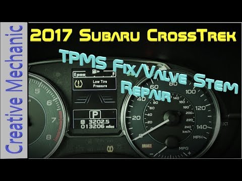 In the Subaru Crosstrek, how do you reset the tire warning light? (with
