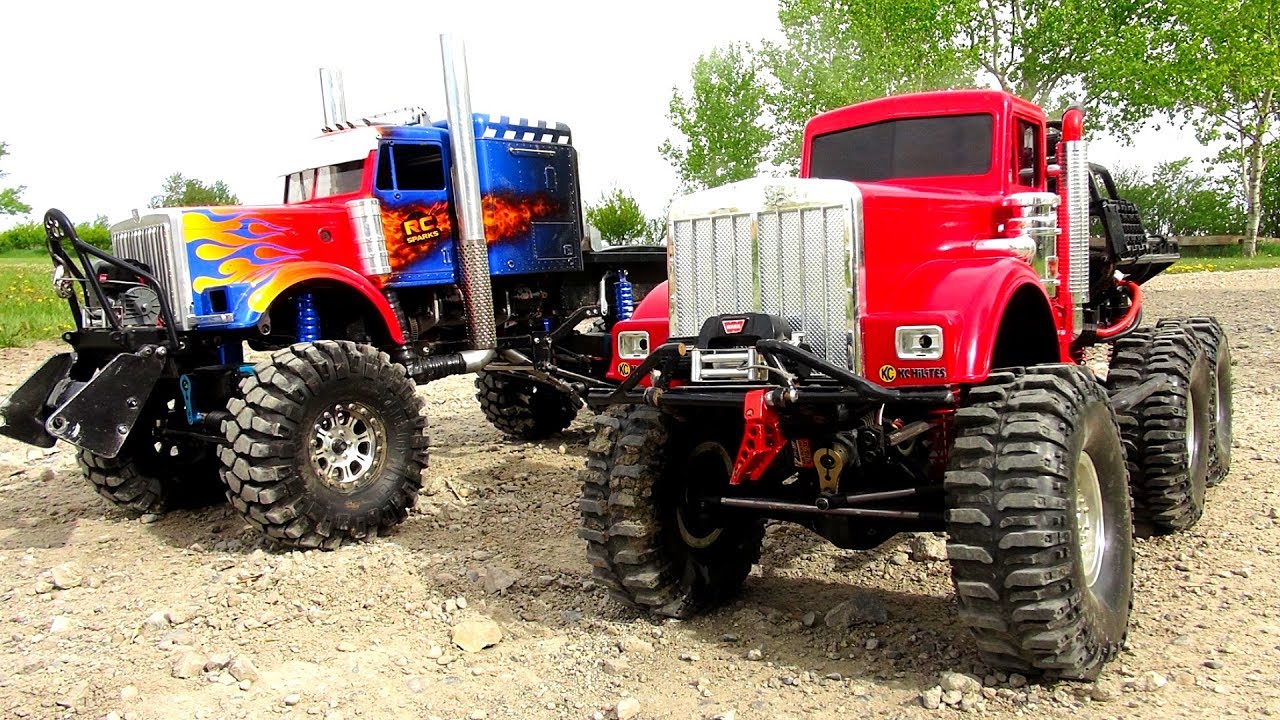 WHO CAN PULL MORE?! OPTiMUS vs BiG RED Two Insane 6X6 RC TRUCKS