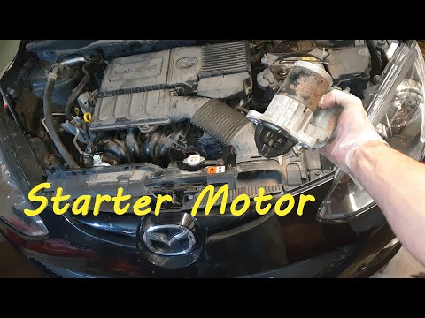 How to replace the starter motor in the Mazda 2? (With video)