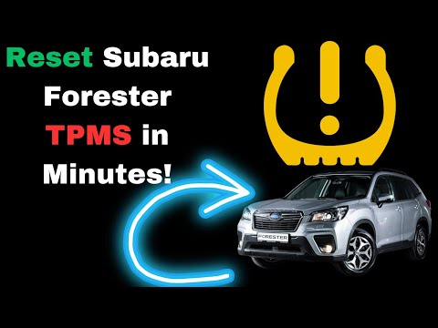 How to check tire pressures and reset the TPMS of the Subaru Forester