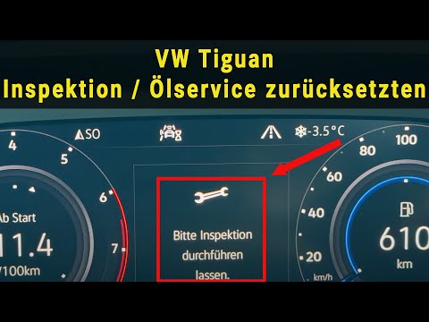 How do you reset the Service indicator light on the Volkswagen Tiguan