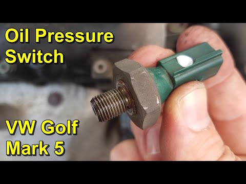 Where is the oil pressure sensor located in the Volkswagen Golf? (With