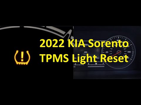 Resetting the tire pressure warning light of the Kia Sorento. (With video)
