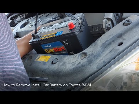 Where is the battery located in the Toyota RAV4 and how to replace it