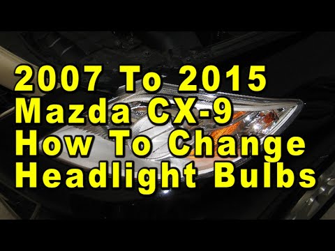 How to replace the front headlight bulb of the Mazda CX 9 (With video)