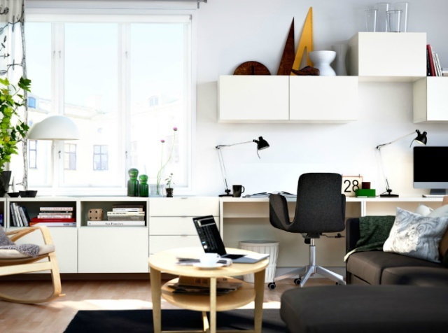 Ikea besta combinaison bureau Table de lit
