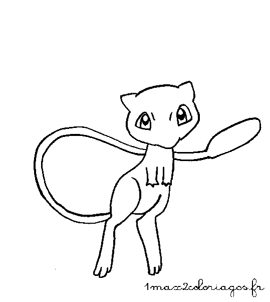 pokémon mew Coloriage
