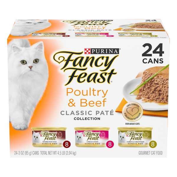Save on Fancy Feast Poultry & Beef Classic Pate Wet Cat Food Variety Pack 24 ct Order Online