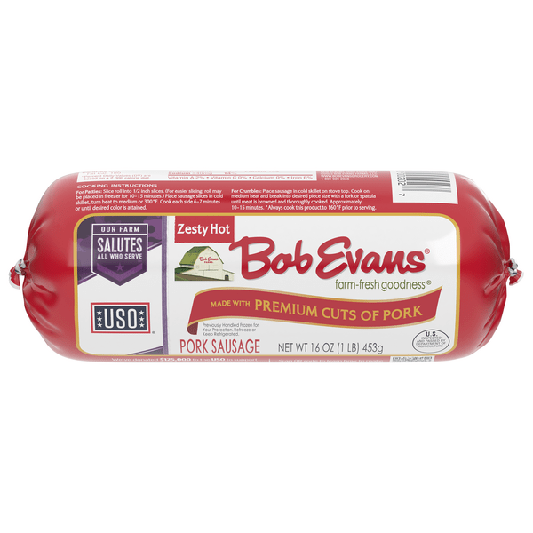 Save on Bob Evans Pork Sausage Roll Zesty Hot Order Online Delivery Giant