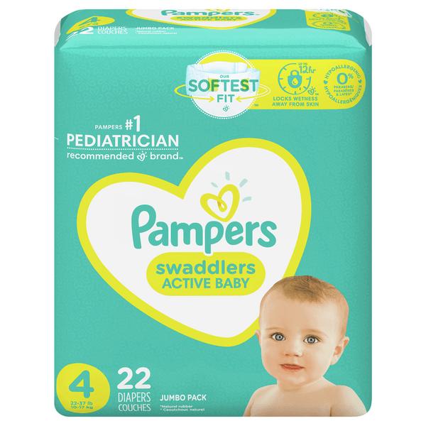 Save on Pampers Swaddlers Size 4 Diapers 2237 lbs Order Online