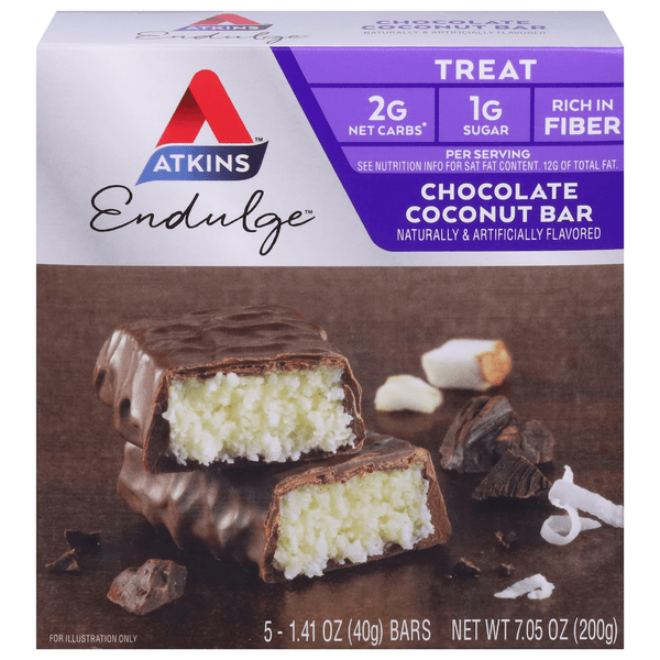 Save on Atkins Endulge Treat Chocolate Coconut Bar Low Carb 5 ct