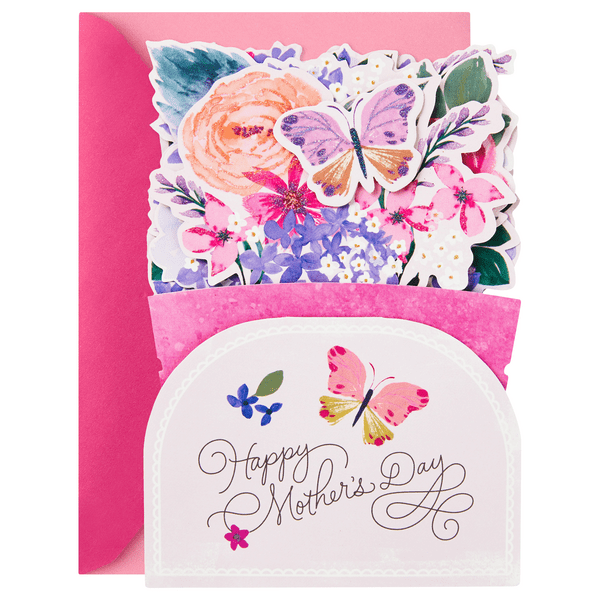 Save on Hallmark Mother's Day Pop Up Card Flower Bouquet Beautiful in
