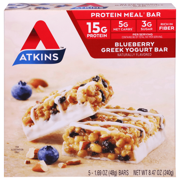 Save on Atkins Protein Meal Bar Blueberry Greek Yogurt Low Carb 5 ct
