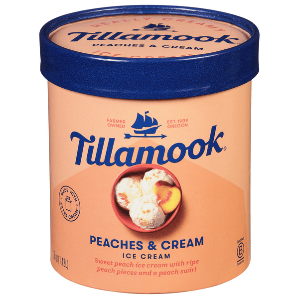 Save on Tillamook Ice Cream Peaches & Cream Order Online Delivery Stop & Shop