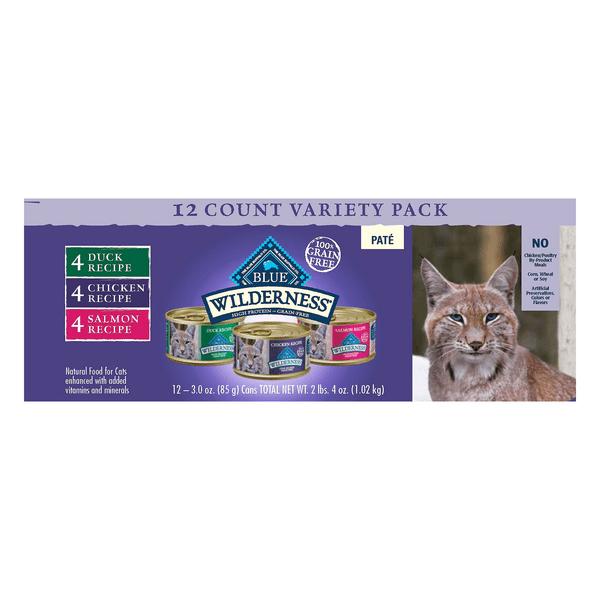 Save on BLUE Wilderness Adult Wet Cat Food Variety Grain Free Natural