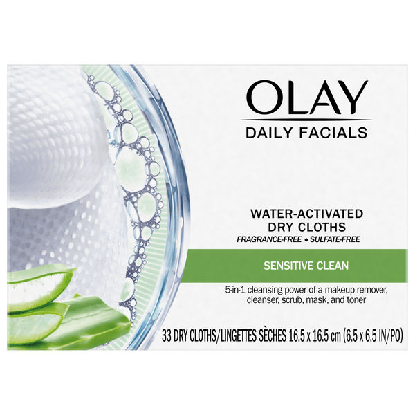 Save on Olay Daily Facials 5in1 WaterActivated Dry Cloths Sensitive Clean Order Online