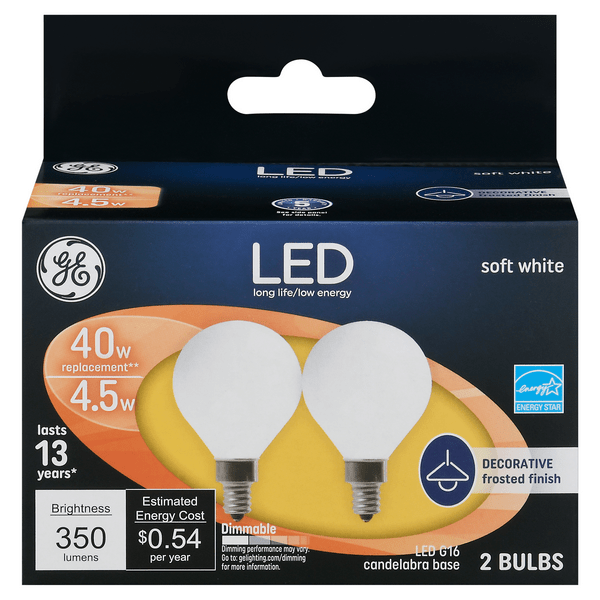 Save on GE LED Decorative Light Bulbs Soft White Dimmable 40w