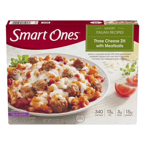 Save on Smart Ones Savory Italian Recipes Three Cheese Ziti with