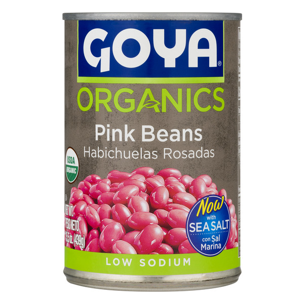 Save on Goya Organics Pink Beans with Sea Salt Low Sodium Order Online Delivery GIANT