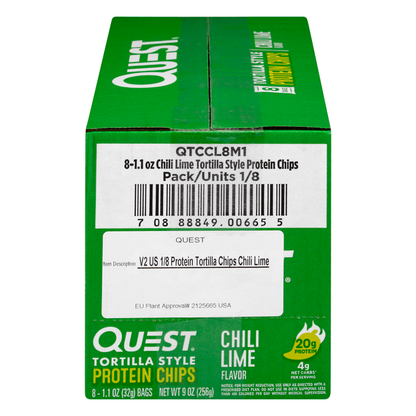Save on Quest High Protein Chips Tortilla Style Chili Lime Low Carb Keto 8 ct Order Online