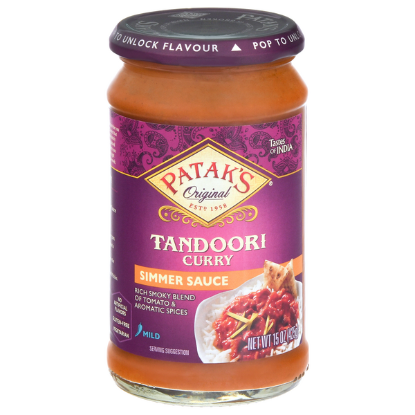 Save on Patak's Simmer Sauce Tandoori Curry Mild Order Online Delivery