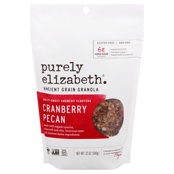 Save on Purely Elizabeth Ancient Grain Granola Cranberry Pecan Gluten