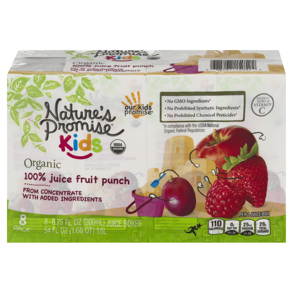 Save on Nature's Promise Kids Organic Fruit Punch Juice Boxes 8 pk Order Online Delivery