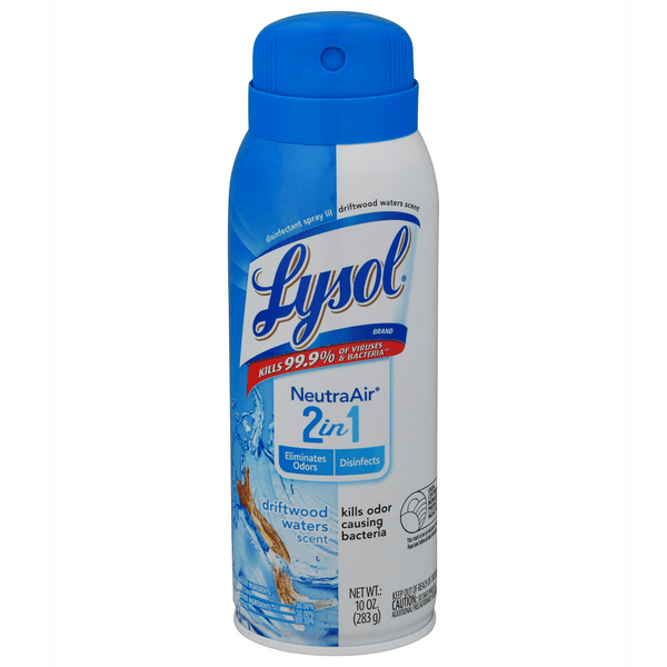 Save on Lysol NeutraAir 2 in1 Disinfectant Spray Driftwood Waters Scent