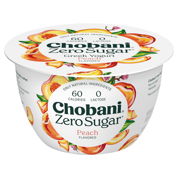 Save on Chobani Zero Sugar NonFat Peach Greek Yogurt Order Online