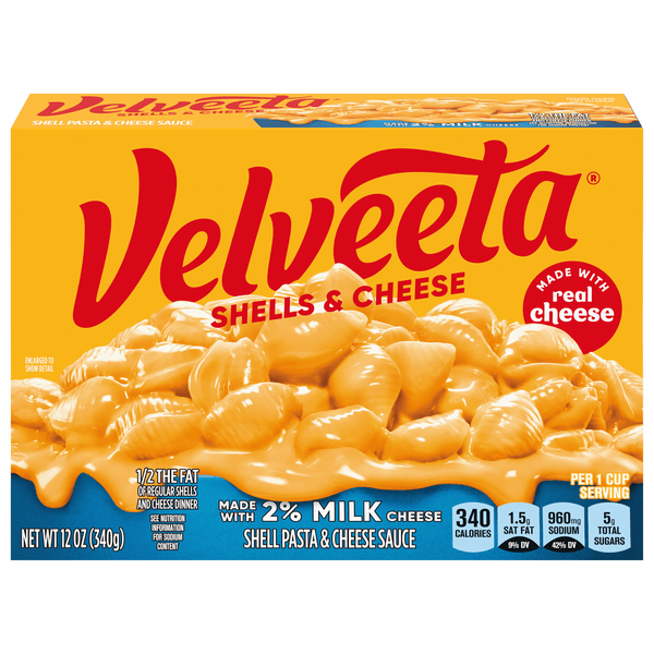 Save on Velveeta Shells & Cheese Dinner Made with 2 Milk Cheese Order