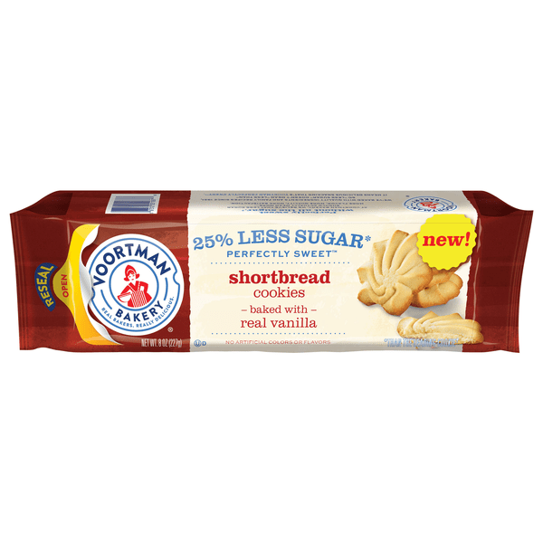 Save on Voortman Bakery Perfectly Shortbread Cookies 25 Less Sugar